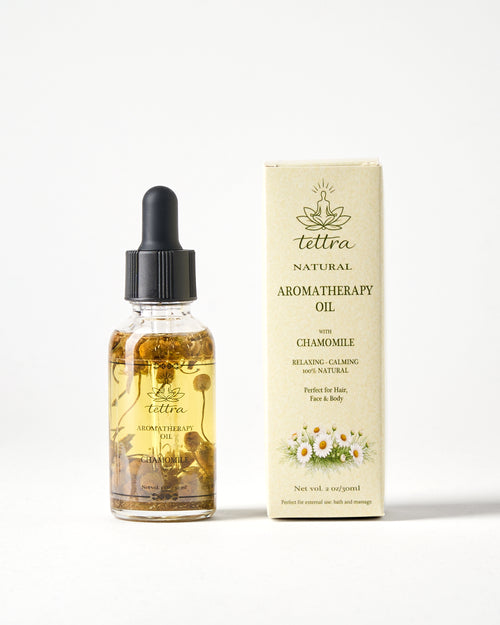 TETTRA chamomile aromatherapy oil bottle and box