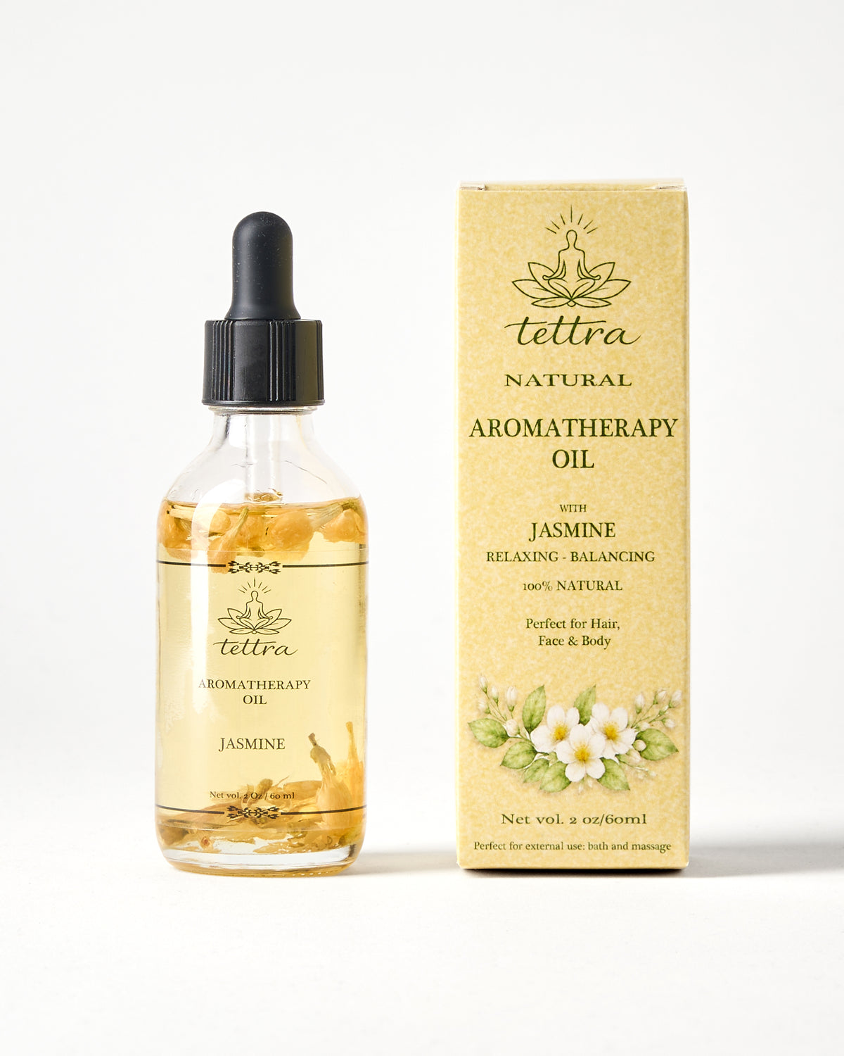 TETTRA jasmine aromatherapy oil bottle and box